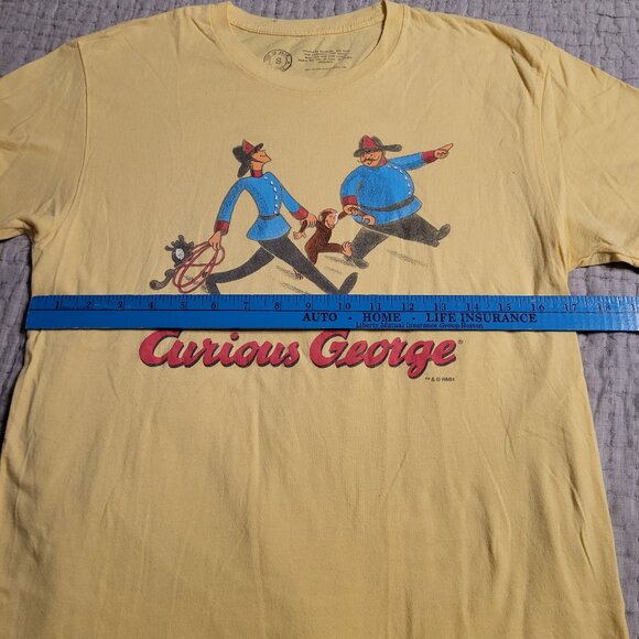 Curious George Yellow Unisex Small Graphic Tee - Picture 5 of 8